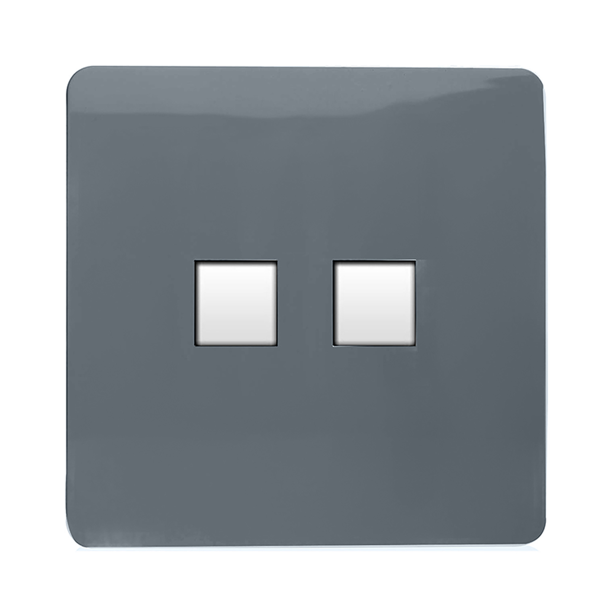 ART-2PCWG  Twin PC Ethernet Cat 5/6 Data Outlet Warm Grey